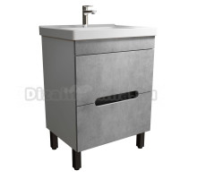 Тумба Mixline Честер 60 Бетон под ум. Грэйс- 60 (ПВХ) NEW