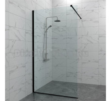 Душевая перегородка Triton Плано 200х80 см, черный матовый