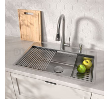 Кухонная мойка Lemark IORDANA 780 прямоугольная из нержавеющей стали цвет: Сталь