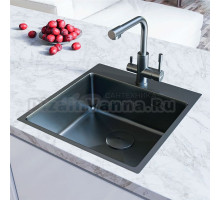 Мойка для кухни Lemark JANGA 490 из нержавеющей стали, графит