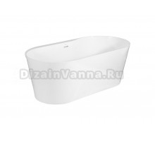 Ванна из искусственного камня Roca Raina 160x80 см, отдельностоящая, белая, овальная, с донным клапаном