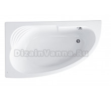 Акриловая ванна Roca Merida L, без опоры 170x100 см, угловая, левая, пристенная, белая, асимметричная