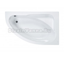 Акриловая ванна Roca Welna R, без опоры 160x100 см, угловая, правая, пристенная, белая, асимметричная, с сиденьем