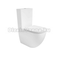 Унитаз-компакт напольный Vincea Globo VT2-14T с микролифтом, безободковый, белый