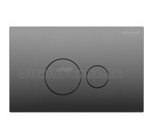 Кнопка смыва для унитаза Boheme 668-SGM пластик, цвет глянцевый графит