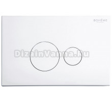 Кнопка смыва для унитаза Boheme 668-W пластик, цвет белый