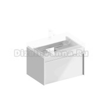 Тумба под раковину без столешницы KERAMA MARAZZI Modula 70 подвесная, глянцевая белая