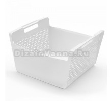 Корзина для белья, широкая, 41л, белый Hailo,