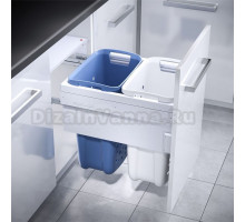 Система хранения белья Laundry-Carrier 50, 2х33л белая рама Hailo
