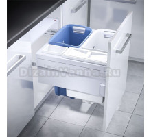 Система хранения белья Laundry-Carrier 60, 2х33л, 1х12л, 1х2,5л белая рама Hailo