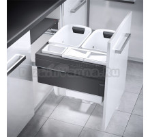 Система хранения белья Laundry-Carrier 60, 2х33л, 1х12л, 1х2,5л серая рама Hailo