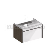 Тумба под раковину без столешницы KERAMA MARAZZI Modula 70 подвесная, арабика, глянцевая белая