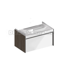 Тумба под раковину без столешницы KERAMA MARAZZI Modula 80 подвесная, арабика, глянцевая белая