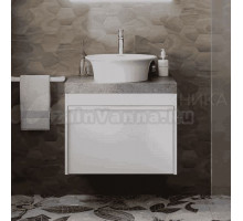 Тумба с раковиной KERAMA MARAZZI Modula 60 подвесная, белая глянцевая, раковина Canaletto CN.wb.40