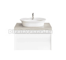 Тумба с раковиной KERAMA MARAZZI Modula 80 подвесная, белая глянцевая, раковина Canaletto CN.wb.60