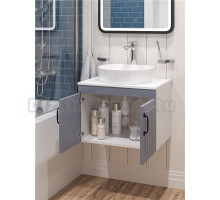 Тумба под раковину со столешницей DIWO Сочи 60 подвесная, дуб альбион