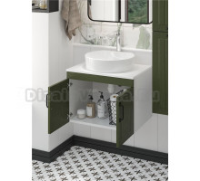 Тумба под раковину со столешницей DIWO Сочи 60 подвесная, зеленая