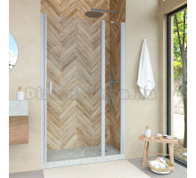 Душевая дверь в нишу Vegas Glass EP-F-1 Novo 100 07 01 R профиль матовый хром, стекло прозрачное