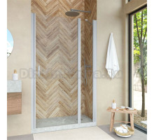 Душевая дверь в нишу Vegas Glass EP-F-1 Novo 105 07 01 R профиль матовый хром, стекло прозрачное