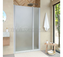 Душевая дверь в нишу Vegas Glass EP-F-1 Novo 105 07 10 R профиль матовый хром, стекло сатин