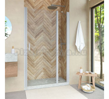 Душевая дверь в нишу Vegas Glass EP-F-1 Novo 110 07 01 R профиль матовый хром, стекло прозрачное