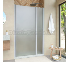 Душевая дверь в нишу Vegas Glass EP-F-1 Novo 110 07 10 R профиль матовый хром, стекло сатин