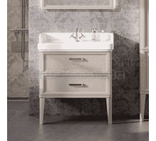 Тумба под раковину без столешницы KERAMA MARAZZI Pompei 80 напольная, с 2 ящиками, камео бежевый глянцевый