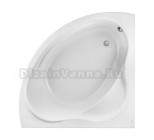 Акриловая ванна Roca Bali 150x150 см, угловая, пристенная, белая, с каркасом, со сливом-переливом