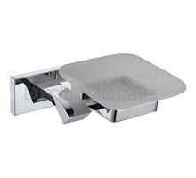 Мыльница Gappo G07 G0702 настенная, стеклянная, хром