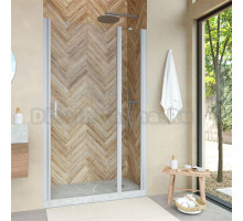 Душевая дверь в нишу Vegas Glass EP-F-1 Novo 115 07 01 R профиль матовый хром, стекло прозрачное