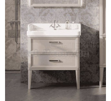 Тумба с раковиной KERAMA MARAZZI Pompei 80 напольная, с 2 ящиками, камео бежевый глянцевый