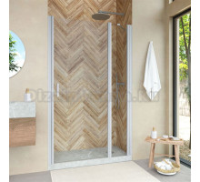 Душевая дверь в нишу Vegas Glass EP-F-1 Novo 120 07 01 R профиль матовый хром, стекло прозрачное