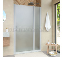 Душевая дверь в нишу Vegas Glass EP-F-1 Novo 120 07 10 R профиль матовый хром, стекло сатин