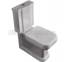 Унитаз-компакт напольный Kerasan Waldorf бачок 418101, белый, с микролифтом, петли хром