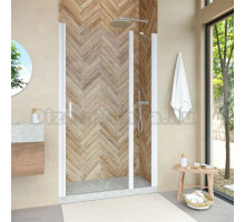 Душевая дверь в нишу Vegas Glass EP-F-1 Novo 125 01 01 R профиль белый глянцевый, стекло прозрачное