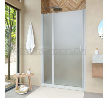 Душевая дверь в нишу Vegas Glass EP-F-1 Novo 125 07 10 L профиль матовый хром, стекло сатин