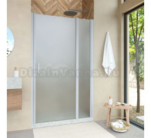 Душевая дверь в нишу Vegas Glass EP-F-1 Novo 125 07 10 R профиль матовый хром, стекло сатин