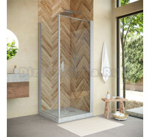 Душевой уголок Vegas Glass EP-Fis Novo 80 07 01 R профиль матовый хром, стекло прозрачное