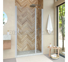 Душевая дверь в нишу Vegas Glass EP-F-1 Novo 130 07 01 R профиль матовый хром, стекло прозрачное