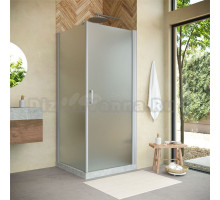 Душевой уголок Vegas Glass EP-Fis Novo 80*90 07 10 R профиль матовый хром, стекло сатин