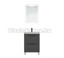 Мебель для ванной комнаты Corozo Лиана 60 напольная, дуб, графит
