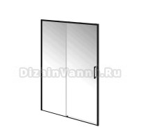 Душевая дверь в нишу KERAMA MARAZZI Lindo LN.140.SD.BLK.M профиль черный матовый, стекло прозрачное