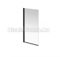 Шторка на ванну KERAMA MARAZZI Vetro VE.80.BSD.BLK.M 80x150, профиль черный матовый, прозрачное стекло