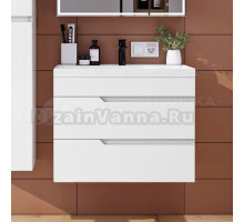 Тумба с раковиной Itana Alexa 70 подвесная, cc 3005 белый глянец 05