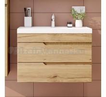 Тумба с раковиной Itana Alexa 80 подвесная, 599 дуб мавелла голд