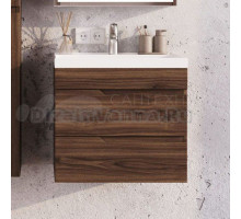 Тумба с раковиной Itana Alexa 60 подвесная, орех пекан шоколад стронг