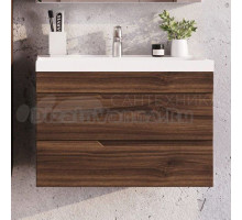 Тумба с раковиной Itana Alexa 70 подвесная, орех пекан шоколад стронг