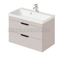 Тумба с раковиной IKA Alta 80 подвесная, кашемир серый