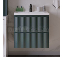 Тумба с раковиной Itana Kate 65 подвесная, велютто авокадо