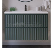 Тумба с раковиной Itana Kate 100 подвесная, велютто авокадо